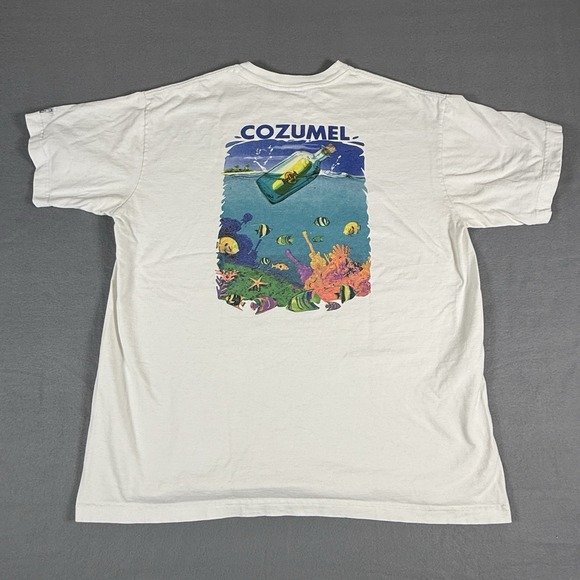 Hard Rock Cafe Other - Vintage Hard Rock Cafe Cozumel Mexico T-Shirt White Coral Reef‎ Fish OCEAN  XL